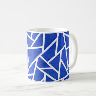 Mug Motif en mosaïque bleue et blanche