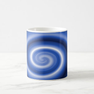 Mug Motif en spirale bleu brillant