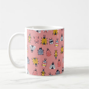 Mug Motif enfantin sans couture avec des insectes et d