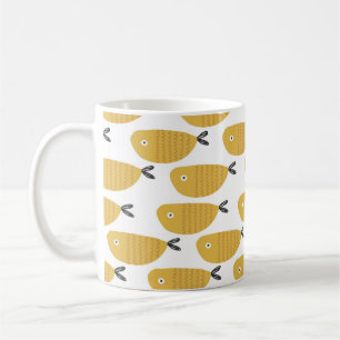 Mug Motif enfantin sans couture avec des poissons drô