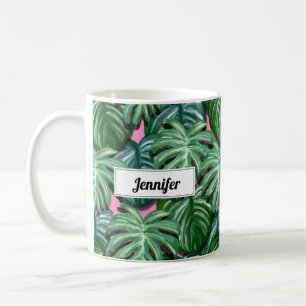 Mug Motif exotique Feuille tropical vert