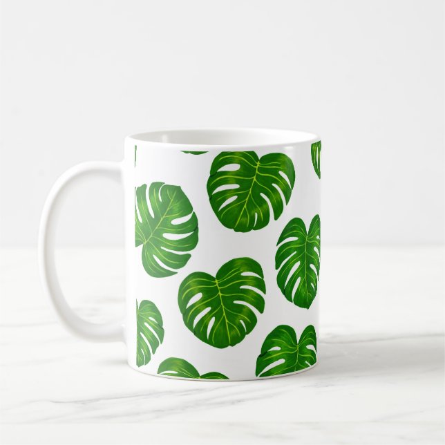 Mug Motif Feuille de Green Tropical Monstera (Gauche)
