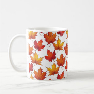 Mug Motif Feuille de Red Maple. Motif d'automne