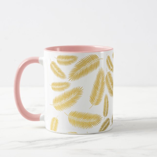 Mug Motif Feuille Faux Gold Palm (Gauche)
