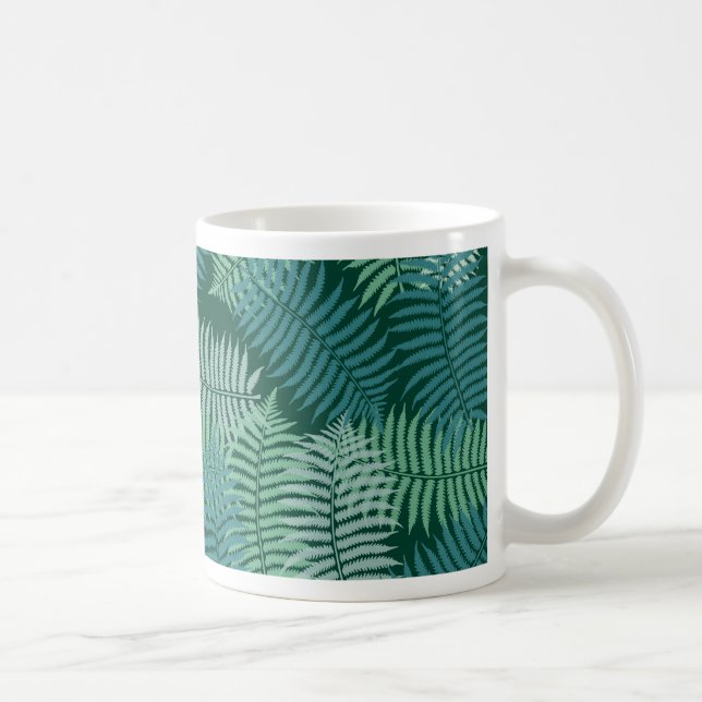 Mug Motif feuille fermier sur vert foncé (Droite)
