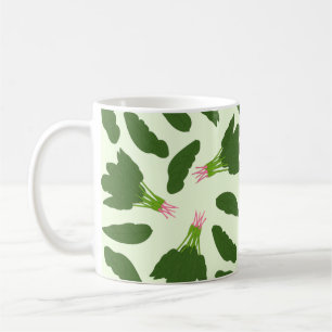 Mug Motif Feuille Green Spinach