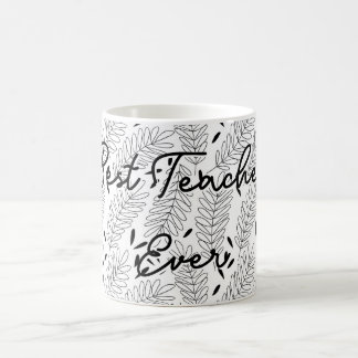 Mug Motif feuille meilleur enseignant jamais
