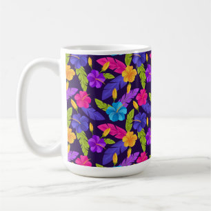 Mug Motif Feuilles et Fleurs Tropicales-23857