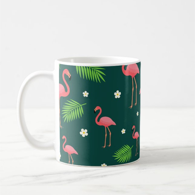 Mug Motif Flamant Tropical (Gauche)