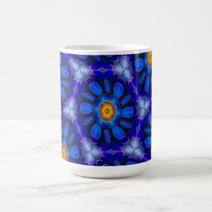 Mug Motif Fleurs bleues Abstraites