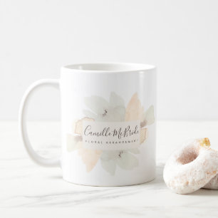 Mug Motif floral aquarelle peint à la main féminin