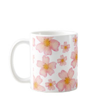 Motif floral aquarelle rose