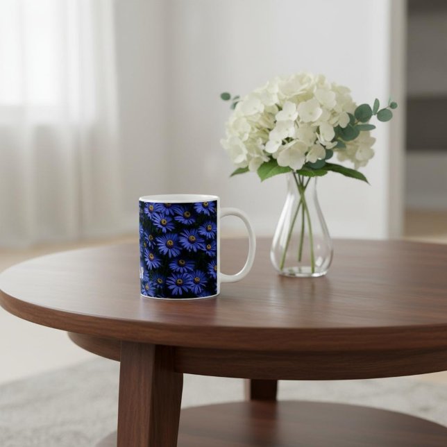 Mug Motif floral aux asters bleus  (Créateur téléchargé)
