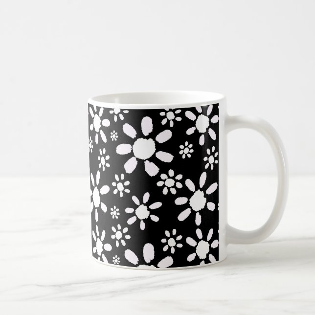 Mug Motif floral blanc moderne (Droite)