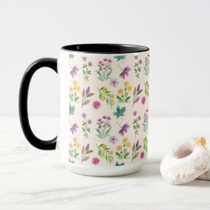 Mug Motif floral botanique victorien sombre et maussad