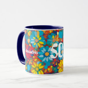 Mug Motif floral contemporain audacieux Marguerites vi