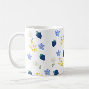 Mug Motif floral de fleurs sauvages et de mûres