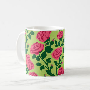 Mug Motif floral de rose rose