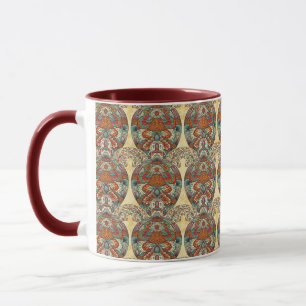 Mug Motif floral de tortue