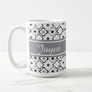 Mug Motif floral diamant avec couleur et nom personnal