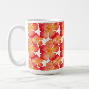 Mug Motif floral d'oléandre orange
