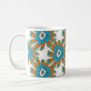 Mug Motif floral en crépis avec fleurs abstraites. s