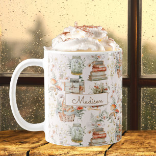 Mug Motif floral fantaisiste de champignon de cottagec