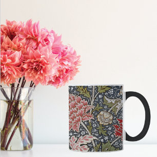 Mug Motif floral gris William Morris