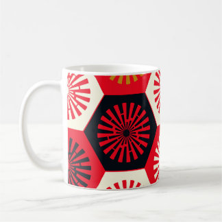 Mug Motif floral hexagonal de style asiatique