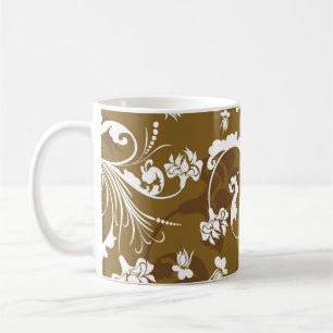 Mug Motif floral incomparable. abstrait, art, arrière