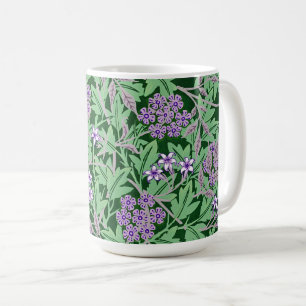 Mug Motif floral lilas et vert