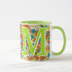 Mug Motif floral moderne Couleurs vives