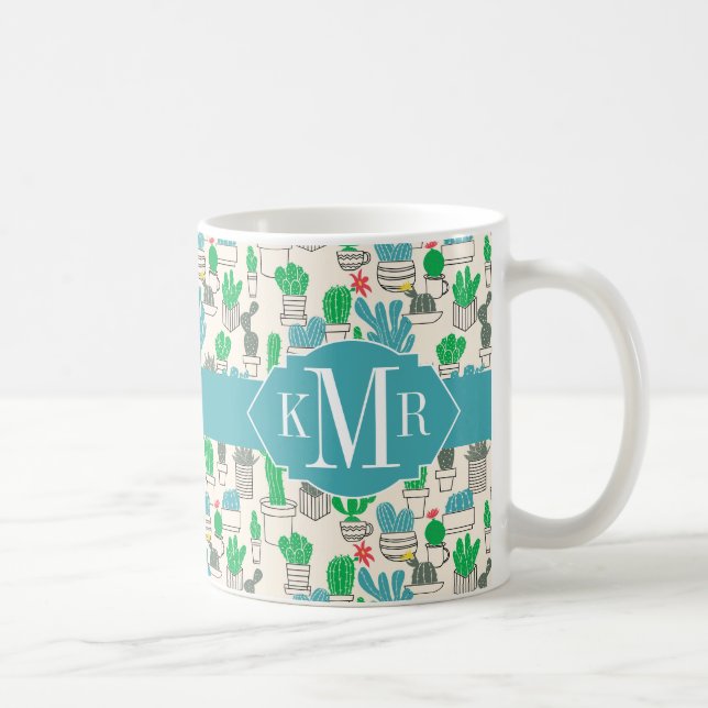 Mug Motif floral naturel mignon de cactus (Droite)