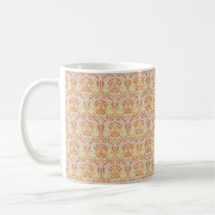 Mug Motif floral orange élégant