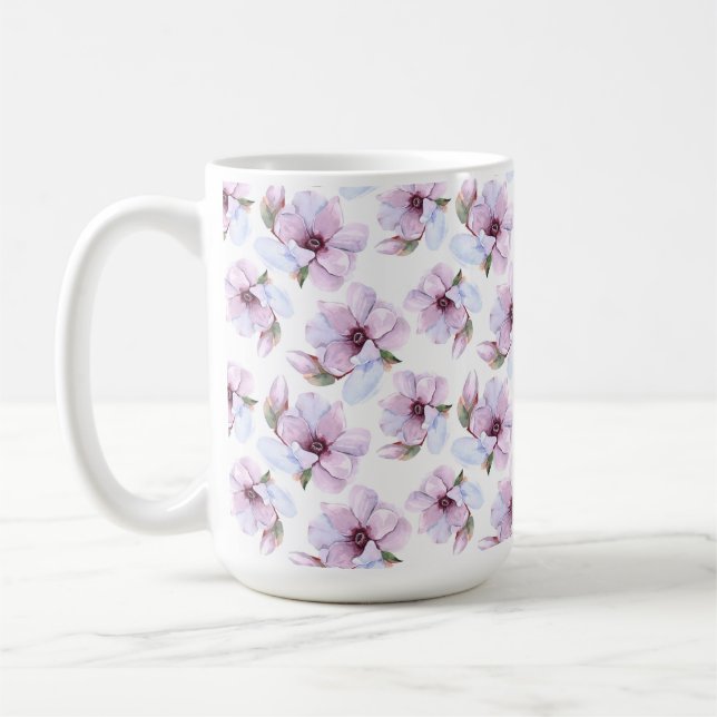 Mug Motif floral romantique (Gauche)