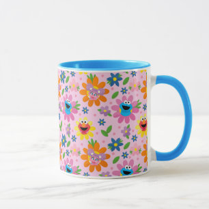 Mug Motif floral rose de Sesame Street