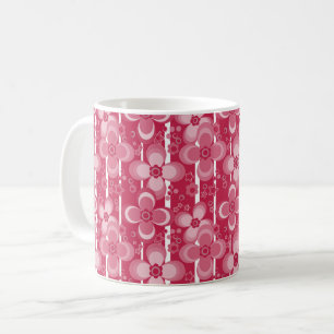 Mug Motif floral rouge et blanc