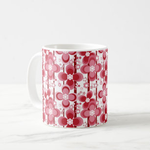 Mug Motif floral rouge et blanc
