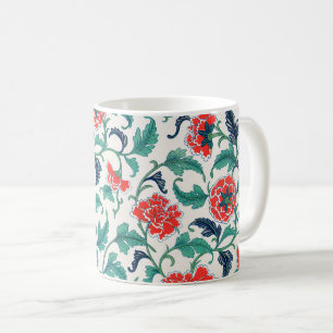 Mug Motif floral rouge et vert