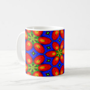 Mug Motif Floral Rouge mou