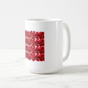 Mug Motif floral rouge sans couture, design botanique