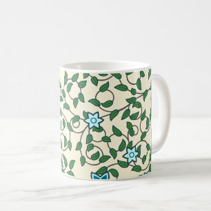 Mug Motif floral sans couture sur fond beige