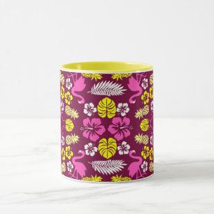 Mug Motif floral tropical fruit