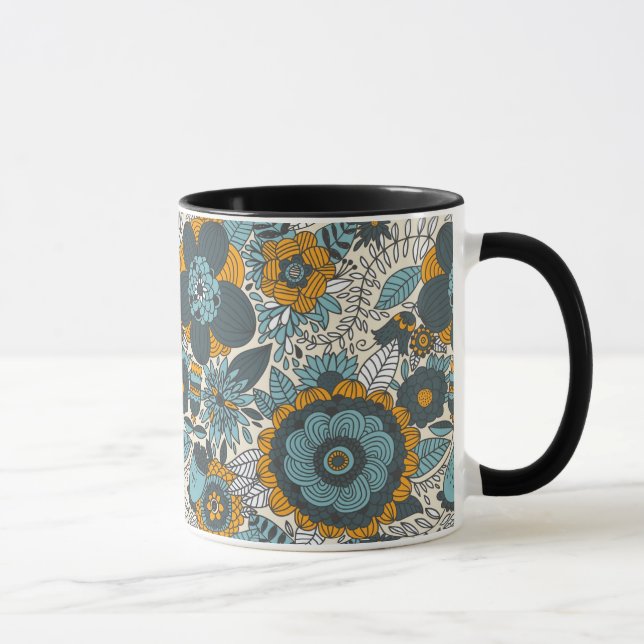 Mug Motif floral vintage (Droite)
