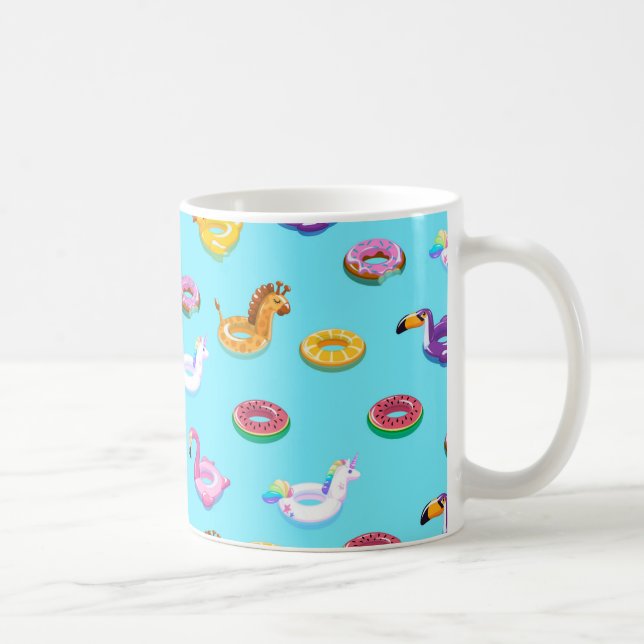 Mug Motif flottant de la piscine d'été (Droite)
