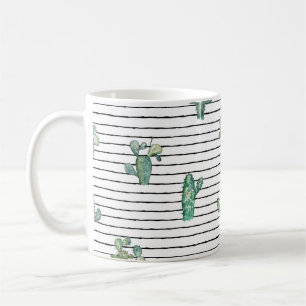 Mug Motif fluide cactus aquarelle
