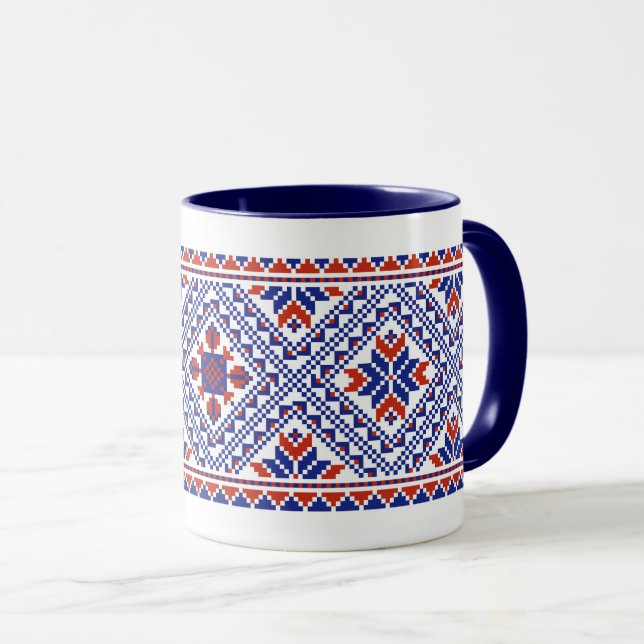 Mug Motif folklorique floral ukrainien (Devant droit)