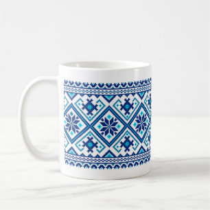 Mug Motif folklorique traditionnel ukrainien vushuvank