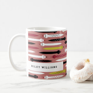 Mug Motif frais de serpent - ajoutez votre nom