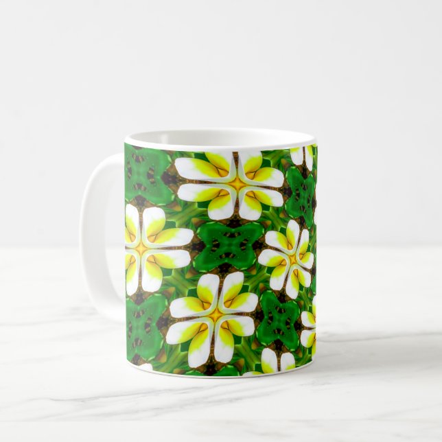 Mug Motif frangipanier jaune (Devant gauche)